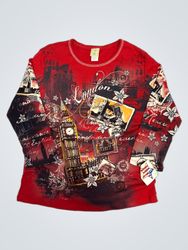 Jess & Jane London Graphic Long Sleeve Shirt