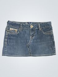 Jupe mini en denim bleu Amethyst Jeans