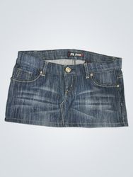 PY JEANS Denim Mini Skirt with Embroidery