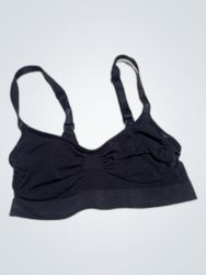 Skims Black Ribbed Nursing Bra