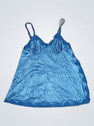 Unbranded Blue Satin Camisole Top