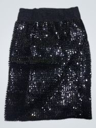 Banner Black Sequin Mini Skirt