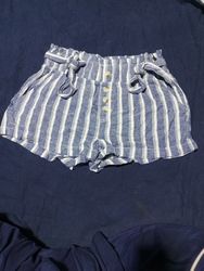 Rewish Striped Linen-Blend Shorts