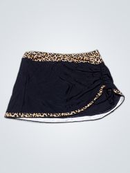 Unbranded Black Leopard Trim Mini Skirt