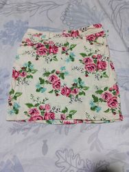 H&M Floral Print Mini Skirt