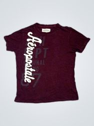 Aeropostale Maroon Printed T-Shirt
