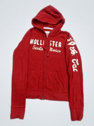 Hollister Red Zip-Up Hoodie