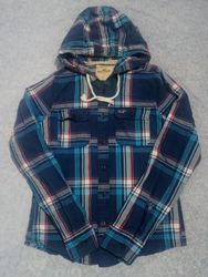 Hollister Plaid Hooded Flannel Shirt