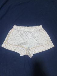 Victoria's Secret White Polka Dot Lounge Shorts