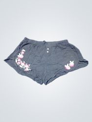 Live the Dream Floral Embroidered Black Shorts