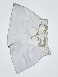 Zara White Ruffled Cotton Shorts