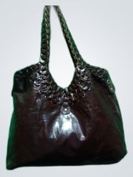 Brown Leather Tote Handbag