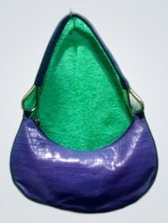 Bueno Purple Crocodile Embossed Small Handbag