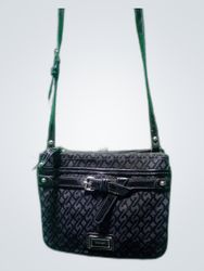 Nine West Black Logo Pattern Crossbody Bag