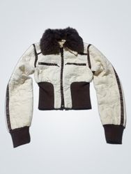 Do & Be Quilted Jacket with Fur Collar