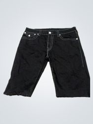 True Religion Black Denim Shorts
