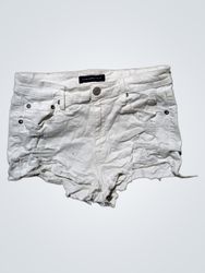 Aeropostale White Denim Distressed High Rise Short..