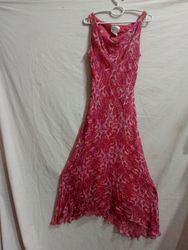 Vision Apparel Pink Floral Print Dress