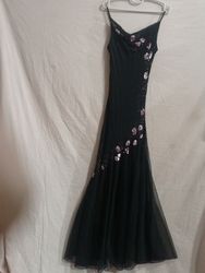 XSCAPE by Joanna Chen Black Beaded Gown