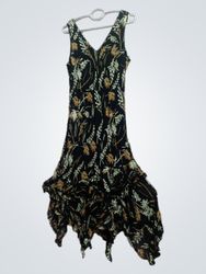 Bella Blue Floral Print Midi Dress