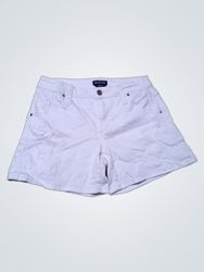 Bebe White Distressed Denim Shorts