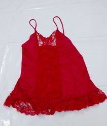 Red lace trim chemise