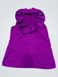 The Limited Women's Purple Ruffled Sleeveless Top