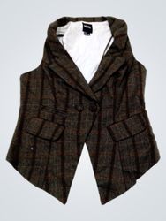 XOXO Women's Plaid Vest