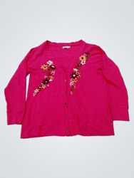 Cardigan ricamato Time for Me Pink