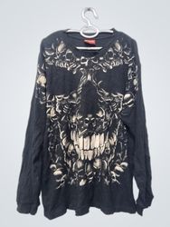 F.U.S.A.I. JEANS Skull Print Long Sleeve Shirt