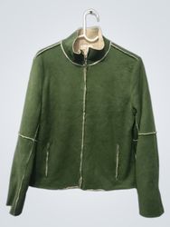 Charter Club Green Sherpa Lined Jacket