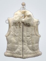 Veste sans manches matelassée blanche pour femme G..