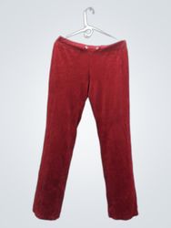 Juicy Couture Calças de Veludo Vermelho