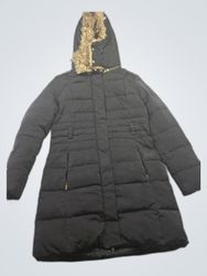 Mango Women's Black Puffer Coat