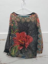 Desigual Long-Sleeve Printed Blouse