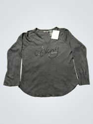 DKNY Jeans Black Embellished Long Sleeve Top