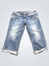 Miss Me Jeans Distressed Denim Capris