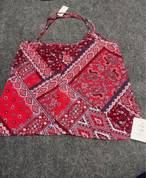 Top camisola estampado vermelho Hollister