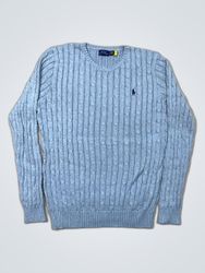 Polo Ralph Lauren Light Blue Cable Knit Sweater