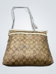 Coach Beige Leather Crossbody Bag