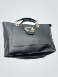 Guess Black Leather Tote Handbag