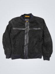 Boss Black Suede Bomber Jacket