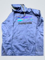 Patagonia Navy Blue Logo Hoodie