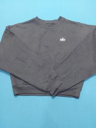 Alo Black Cropped Sweatshirt