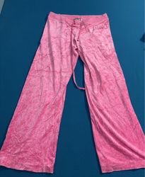 Juicy Couture Pink Velour Track Pants