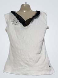 Roxy weißes ärmelloses Top mit Blumenmuster