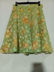 Green Floral Skirt