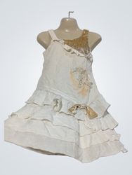 Orchestra France Cream Kleid mit Rüschen