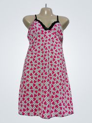 White nightgown with pink hearts and black polka d..