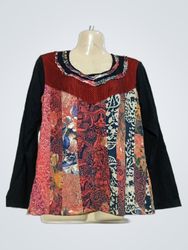 Telmail France Patchwork Long Sleeve Top